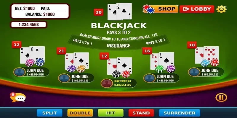 Khi chơi blackjack online 88VV người chơi cần biết dừng đúng lúc và quản lý vốn